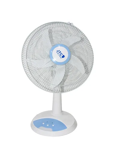 14-Inch Rechargeable Fan With 3-Speed, 5-Blade, LED Light &amp; USB Charger JF-5401B