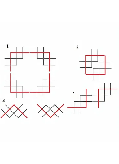 Modern Geometric X-Design Wall Shelf, Interlocking Black &amp; White Floating Bookshelf ZY8031 