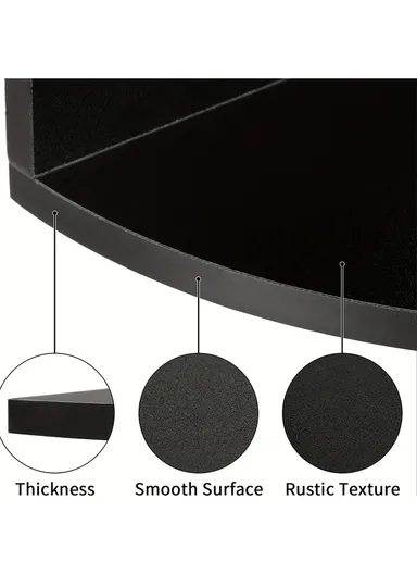 5-Layer Wall Corner Bookshelf Storage Rack, Potted Plant Holder, Photo Frame, Display Stand (L20 x W20 x H80)cm - Black