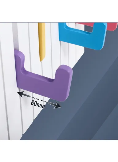 Piano Key Design Wall Rack with 16 Colorful Folding Hooks, Decorative Storage Organizer ZY9021-S (W48 x H14.5 x T3.6)cm
