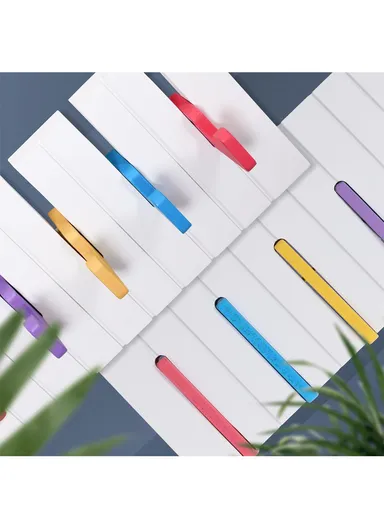 Piano Key Design Wall Rack with 16 Colorful Folding Hooks, Decorative Storage Organizer ZY9021-S (W48 x H14.5 x T3.6)cm