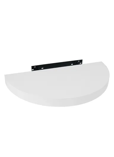 Floating Wood Shelf, Hidden Bracket, Sleek &amp; Sturdy Wall Display for Plants, Photos &amp; Décor (L49x W25 x H4)cm ZY5025 - White