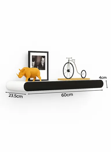 60cm Wood Storage Rack, Wall Mounted, Wood Display Shelf Holder For Office, Home &amp; Bathroom Decor ZY8020