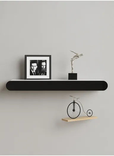 60cm Wood Storage Rack, Wall Mounted, Wood Display Shelf Holder For Office, Home &amp; Bathroom Decor ZY8020