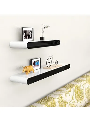 60cm Wood Storage Rack, Wall Mounted, Wood Display Shelf Holder For Office, Home &amp; Bathroom Decor ZY8020