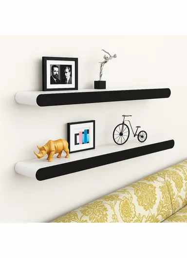 100cm Wood Storage Rack, Wall Mounted, Wood Display Shelf Holder For Office, Home &amp; Bathroom Decor ZY8020
