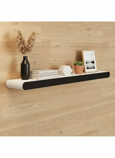 100cm Wood Storage Rack, Wall Mounted, Wood Display Shelf Holder For Office, Home &amp; Bathroom Decor ZY8020