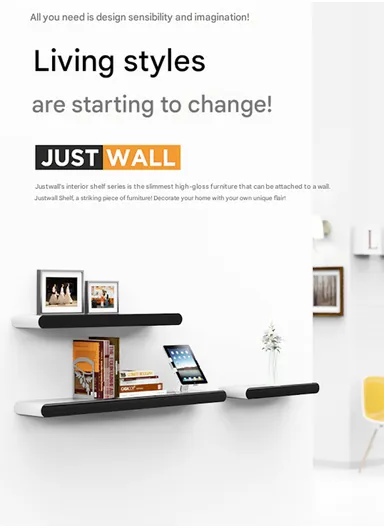 100cm Wood Storage Rack, Wall Mounted, Wood Display Shelf Holder For Office, Home &amp; Bathroom Decor ZY8020