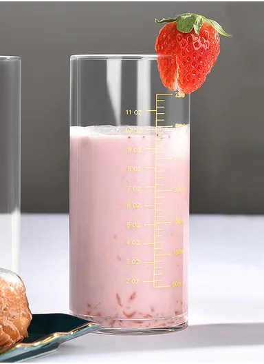 50-350ml Multi-Purpose Measuring Glass Cup with Bold Gold Printing