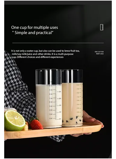 50-350ml Multi-Purpose Measuring Glass Cup with Bold Gold Printing