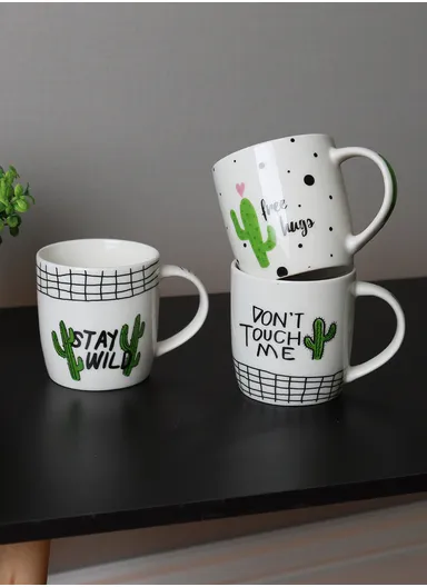 350ml Ceramic Mug, Multi-Use Large Capacity Mug - Style 4