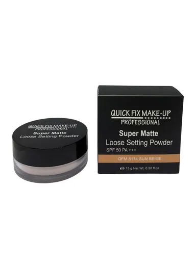 Super Matte Loose Setting Powder-Sun Beige- QFM-5174