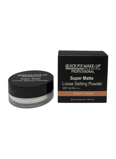 Super Matte Loose Setting Powder- White - QFM-5171