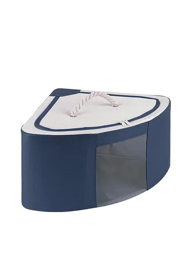 27L Oxford Cloth Corner Storage Organizer, Multi-Purpose Clothing &amp; Supply Storage Box Organizer (W49 x D38 x H23)cm - Dark Blue