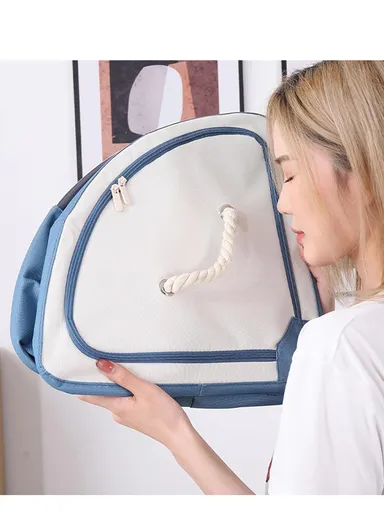 27L Oxford Cloth Corner Storage Organizer, Multi-Purpose Clothing &amp; Supply Storage Box Organizer (W49 x D38 x H23)cm - Dark Blue