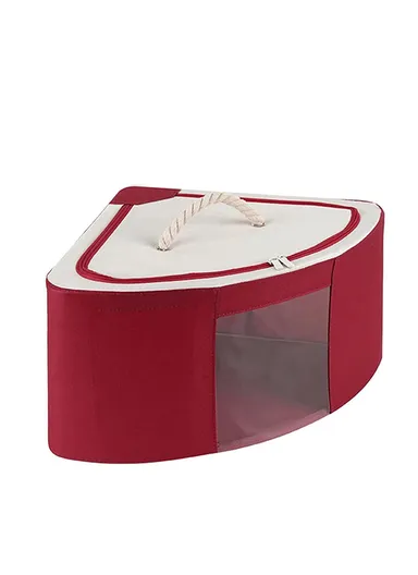 27L Oxford Cloth Corner Storage Organizer, Multi-Purpose Clothing &amp; Supply Storage Box Organizer (W49 x D38 x H23)cm - Red