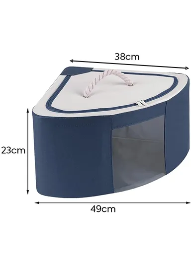 27L Oxford Cloth Corner Storage Organizer, Multi-Purpose Clothing &amp; Supply Storage Box Organizer (W49 x D38 x H23)cm - Red