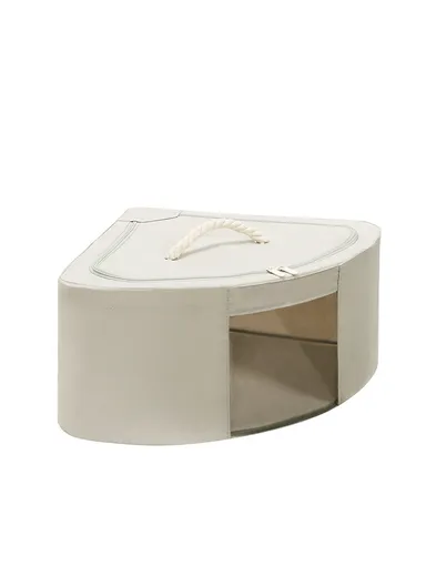 27L Oxford Cloth Corner Storage Organizer, Multi-Purpose Clothing &amp; Supply Storage Box Organizer (W49 x D38 x H23)cm - Beige