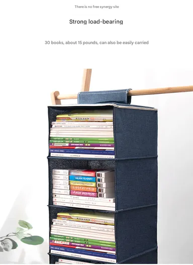 3-Layer Oxford Fabric Hanging Storage Bag, Multi-Use Wall Hanging Organizer (W27 x D27 x H63)cm - Blue