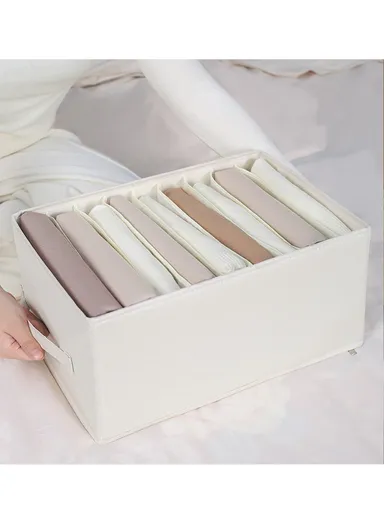 9-Layer Storage Box Organizer, Multi-Use Clothes &amp; Accessories Organizer (L36.5 x W24 x H20)cm - Beige