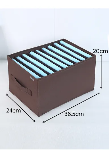 9-Layer Storage Box Organizer, Multi-Use Clothes &amp; Accessories Organizer (L36.5 x W24 x H20)cm - Beige