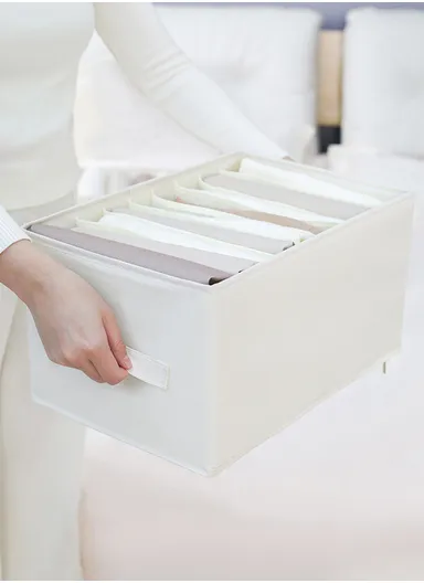 9-Layer Storage Box Organizer, Multi-Use Clothes &amp; Accessories Organizer (L36.5 x W24 x H20)cm - Beige