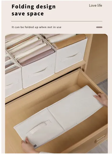 9-Layer Storage Box Organizer, Multi-Use Clothes &amp; Accessories Organizer (L36.5 x W24 x H20)cm - Beige