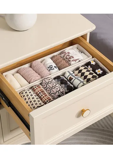 Closet Mesh Storage Tray Organizer, Multi-Use Supply &amp; Clothing Storage (L32 x W32 x H10)cm - Beige