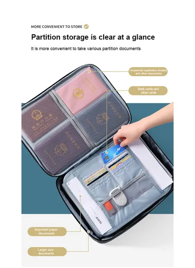 4-Layer Wide-open Portable Organizer Storage Bag with Handle &amp; Zipper Closure (L37 x W27 x T10)cm - Somo