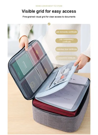 4-Layer Wide-open Portable Organizer Storage Bag with Handle &amp; Zipper Closure (L37 x W27 x T10)cm - Somo