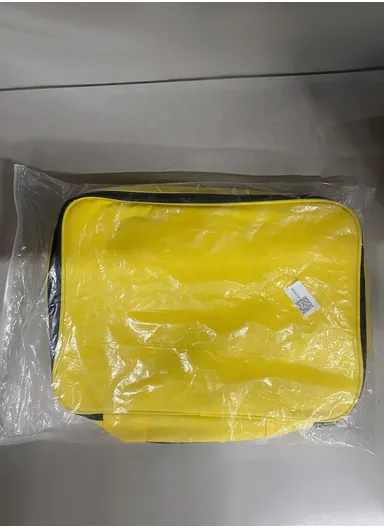 4-Layer Wide-open Portable Organizer Storage Bag with Handle &amp; Zipper Closure (L37 x W27 x T10)cm - Yellow