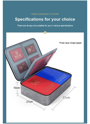 3-Layer Wide-open Portable Organizer Storage Bag with Handle &amp; Zipper Closure (L37 x W27 x T10)cm - Yellow