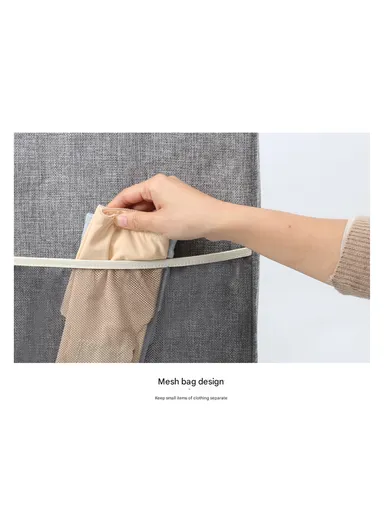 Foldable Oxford Fabric Storage Box Organizer, Multi-Use Sturdy Clothing &amp; Supply Organizer with Lid &amp; Handles (W34 x D34 x H56)cm - Red