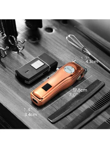 2000mAh 5W Rechargeable Hair Clipper with Charging Base, Professional Hair Clipper with Guide Comb &amp; Plug-in-Play Feature 91318