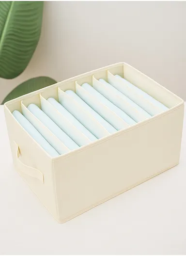 7-Layer Storage Box Organizer, Multi-Use Clothes &amp; Accessories Organizer (L36 x W18 x H30)cm - Beige