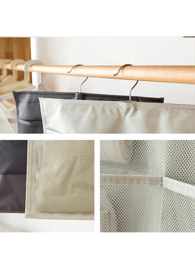 5-Layer Hanging Pocket Storage Organizer, Multi-Use Pocket Space Saving Organizer (L81 x W40)cm - Beige