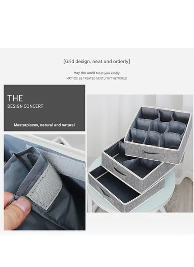 2-Drawers Oxford Cloth Storage Organizer with 9-Layers &amp; 4-Layers Compartments,  Multi-Use Bathroom Closet Drawers Organizer (W30.5 x D30 x H23.5)cm - Blue