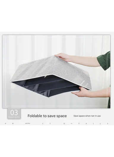 2-Drawers Oxford Cloth Storage Organizer with 9-Layers &amp; 4-Layers Compartments,  Multi-Use Bathroom Closet Drawers Organizer (W30.5 x D30 x H23.5)cm - Blue