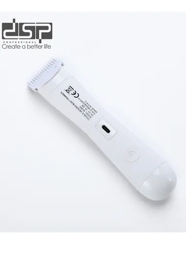 600mAh 5W Rechargeable Double-Headed Body Trimmer, 6000RPM Cordless Body Trimmer with Ceramic Skin-Friendly Blades 60383 - White