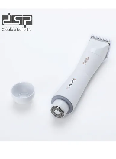 600mAh 5W Rechargeable Double-Headed Body Trimmer, 6000RPM Cordless Body Trimmer with Ceramic Skin-Friendly Blades 60383 - White