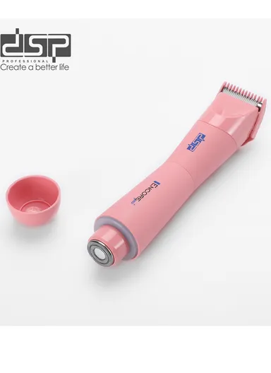 600mAh 5W Rechargeable Double-Headed Body Trimmer, 6000RPM Cordless Body Trimmer with Ceramic Skin-Friendly Blades 60383 - Pink