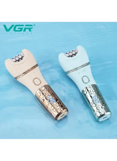 2-in-1 Women's Epilator &amp; Razor, Portable Rechargeable Gentle Epilator V-753 - Green