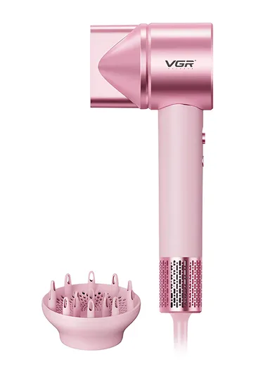 1600-1900W Ionic Hair Dryer with Digital Display, 4 Adjustable Modes &amp; Magnetic Nozzle V-443 - Pink