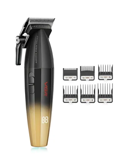 Professional Rechargeable Hair CLIPPER, 5-Level &amp; Dual Speed Adjustable Hair Trimmer with Cord/Cordless Use Function V-003