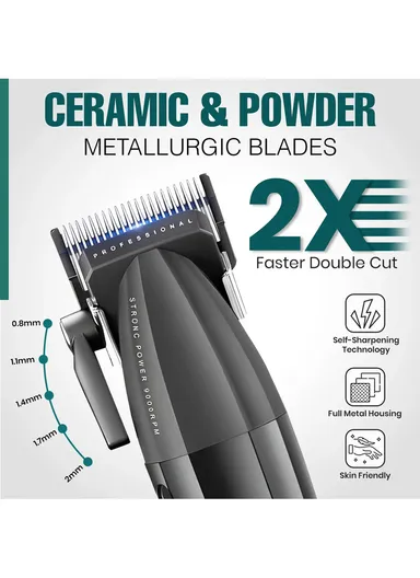 Professional Rechargeable Hair CLIPPER, 5-Level &amp; Dual Speed Adjustable Hair Trimmer with Cord/Cordless Use Function V-003