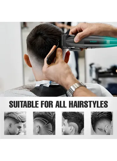 Professional Rechargeable Hair CLIPPER, 5-Level &amp; Dual Speed Adjustable Hair Trimmer with Cord/Cordless Use Function V-003