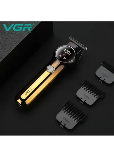 Professional Rechargeable Hair Clipper, Ceramic Blades Hair Clipper with Corded &amp; Cordless with LED Display &amp;Turbo Mode V-989