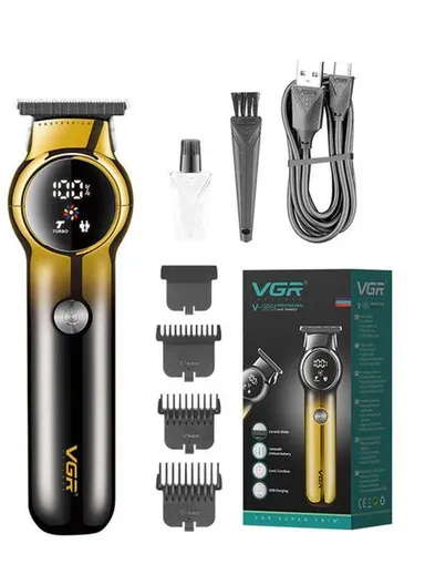 Professional Rechargeable Hair Clipper, Ceramic Blades Hair Clipper with Corded &amp; Cordless with LED Display &amp;Turbo Mode V-989