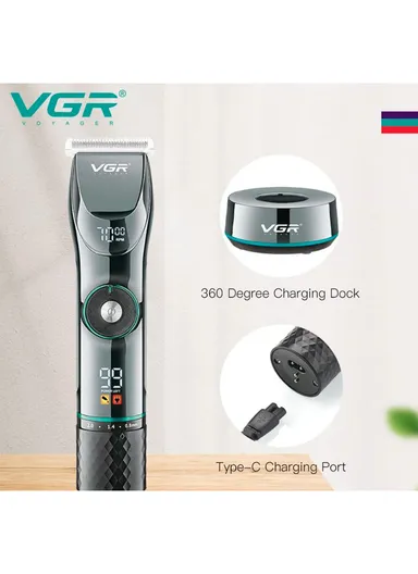 2-in-1 Professional Rechargeable Hair Clipper and Trimmer, Cordless Adjustable Haircut Machine Hair Trimmer V-256