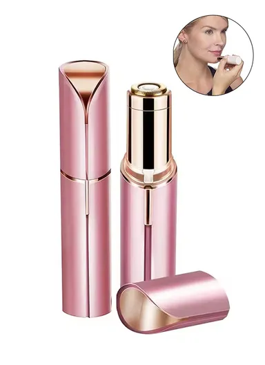 350mAh 1W Rechargeable Facial Hair Remover with Built-in Light, Portable Facial Hair Epilator (L10 x W2)cm 70081 - Pink